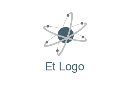 chemistry logo with atom