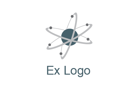 chemistry logo with atom