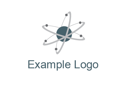 chemistry logo with atom