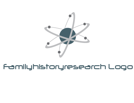 chemistry logo with atom
