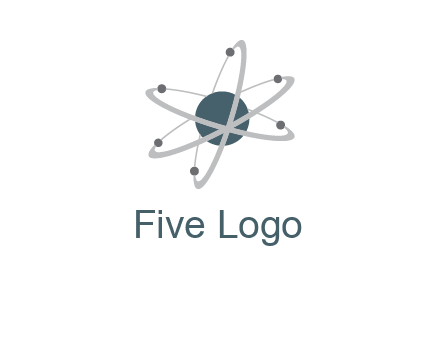 chemistry logo with atom