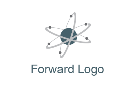chemistry logo with atom