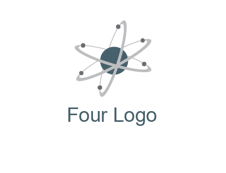 chemistry logo with atom