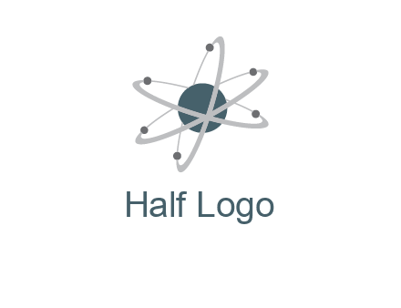 chemistry logo with atom