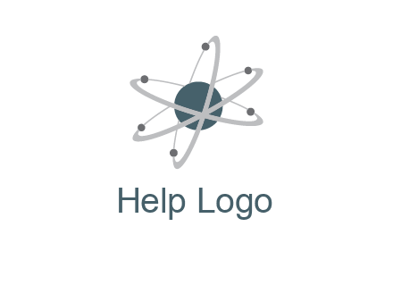 chemistry logo with atom