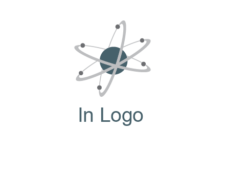 chemistry logo with atom