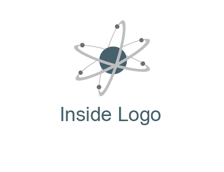 chemistry logo with atom