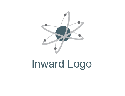chemistry logo with atom