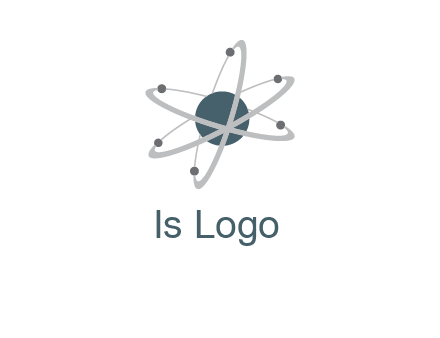chemistry logo with atom