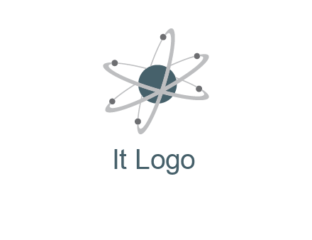chemistry logo with atom