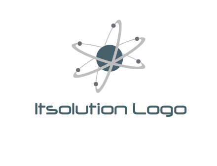 chemistry logo with atom
