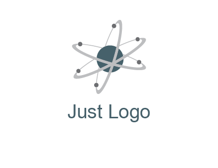chemistry logo with atom