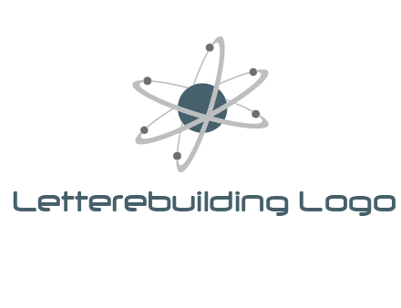 chemistry logo with atom