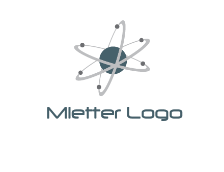 chemistry logo with atom