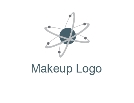 chemistry logo with atom
