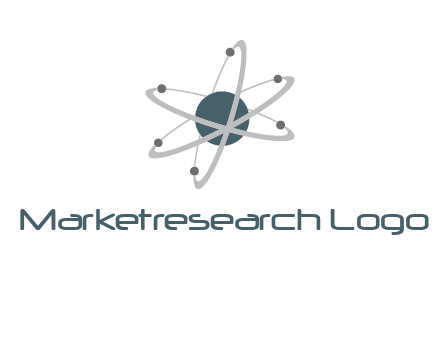chemistry logo with atom