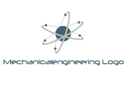 chemistry logo with atom