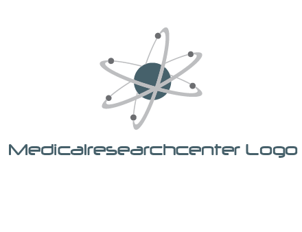 chemistry logo with atom