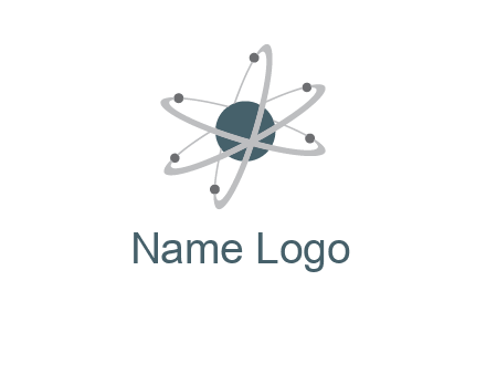 chemistry logo with atom