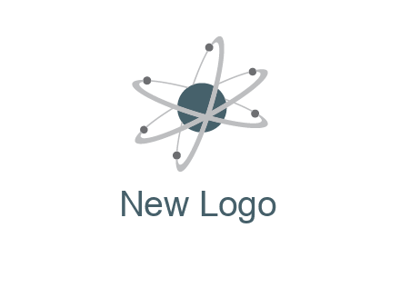 chemistry logo with atom