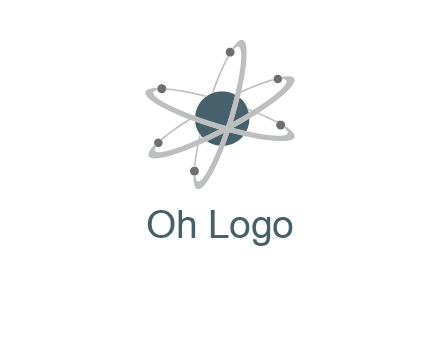 chemistry logo with atom