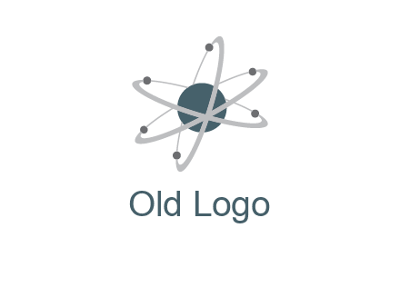 chemistry logo with atom