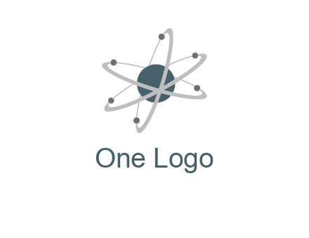 chemistry logo with atom