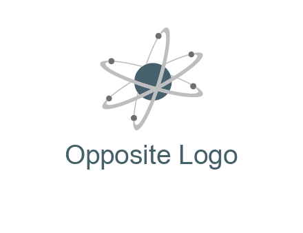 chemistry logo with atom