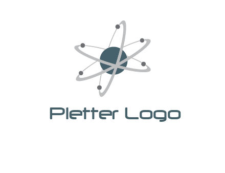 chemistry logo with atom