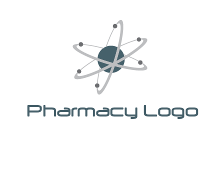 chemistry logo with atom