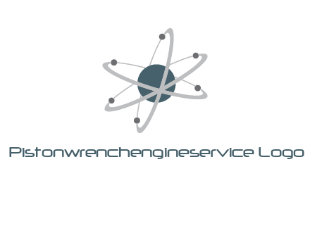 chemistry logo with atom