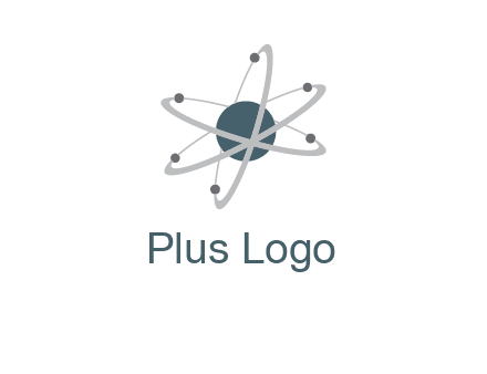 chemistry logo with atom