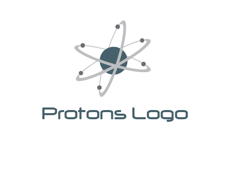 chemistry logo with atom