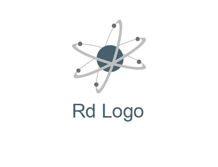 chemistry logo with atom