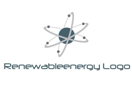 chemistry logo with atom