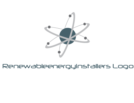 chemistry logo with atom
