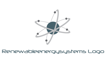 chemistry logo with atom