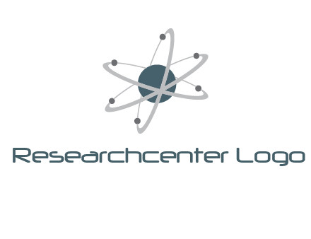 chemistry logo with atom