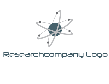 chemistry logo with atom