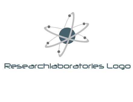 chemistry logo with atom