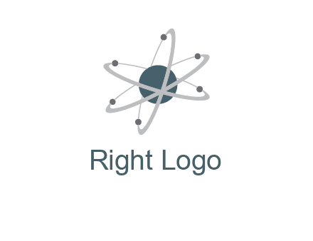 chemistry logo with atom