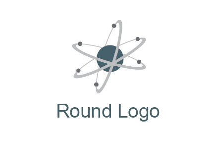 chemistry logo with atom