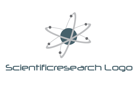 chemistry logo with atom
