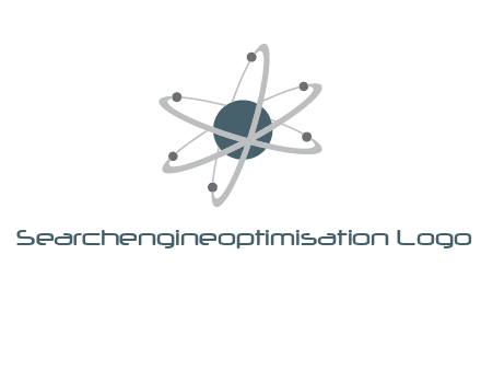 chemistry logo with atom