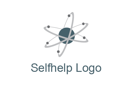 chemistry logo with atom