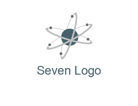 chemistry logo with atom