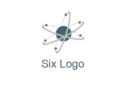 chemistry logo with atom