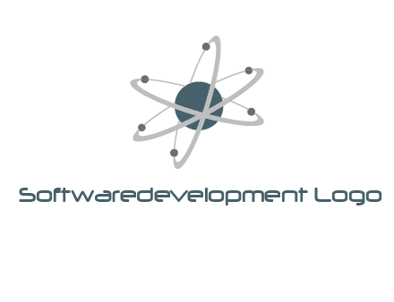 chemistry logo with atom