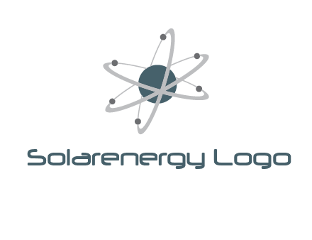 chemistry logo with atom