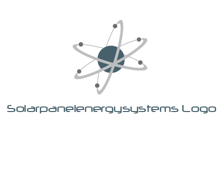 chemistry logo with atom